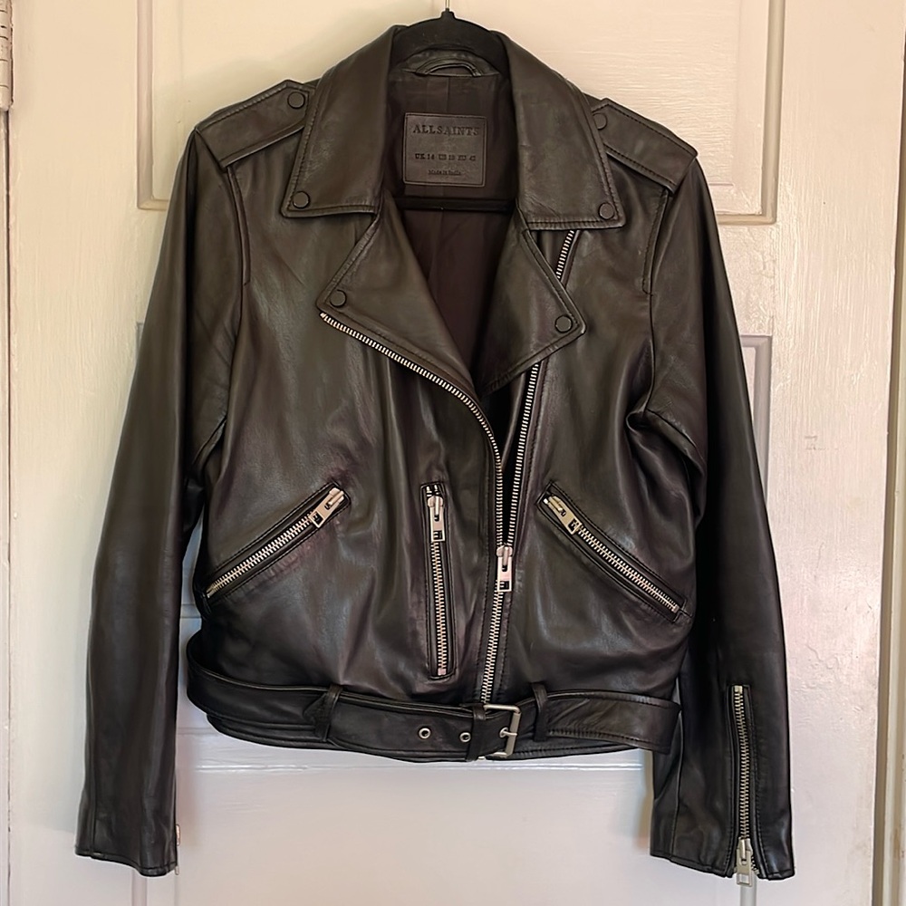 All Saints Balfern leather jacket